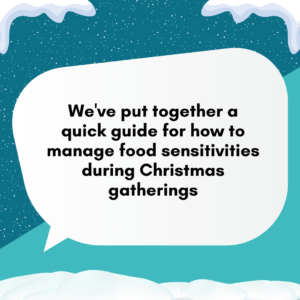 a quick guide for how to manage food sensitivities during Christmas